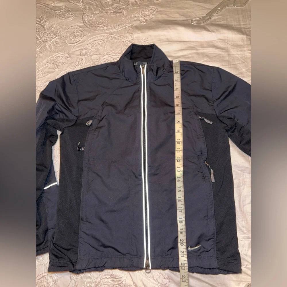 Nike Black Reflective Windbreaker Jacket Size S